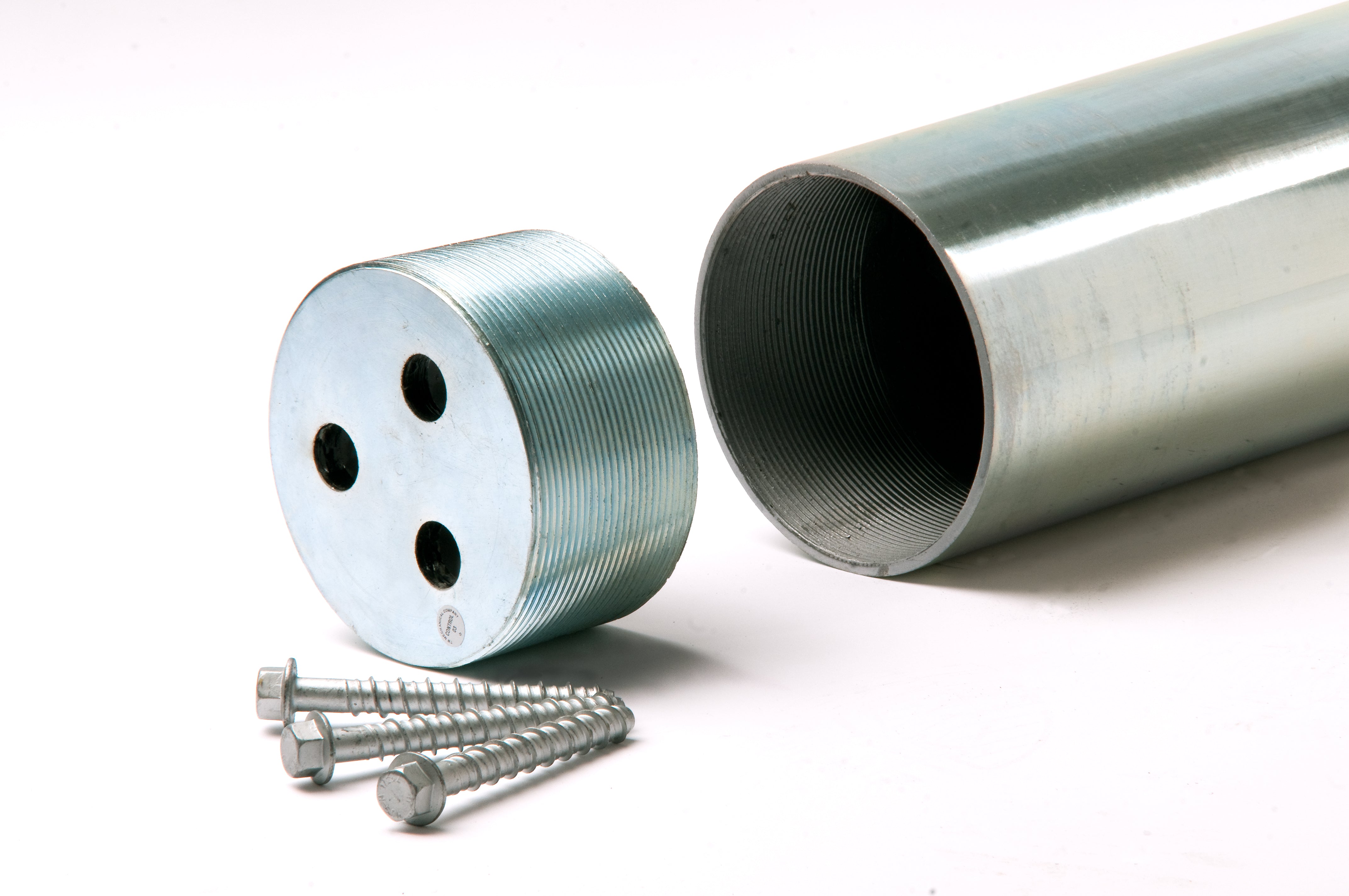4" x 32" Galvanized Bollard Threaded Base